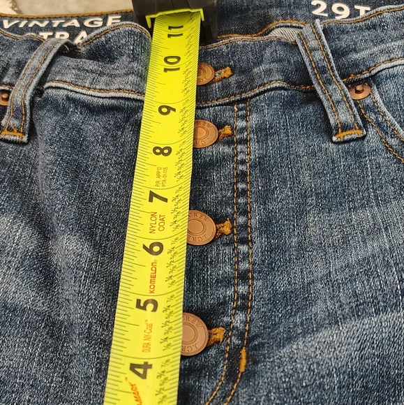 J.Crew Reimagined Vintage Slim Straight Women's Size 29 T Button Fly Blue Jeans - Picture 9 of 11